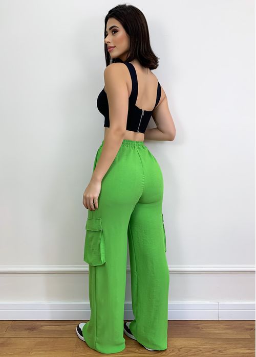 Calça Pantalona Cargo