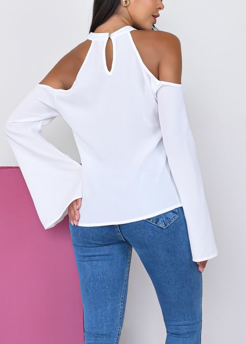 Blusa Manga Flare c/ Ombro Caido