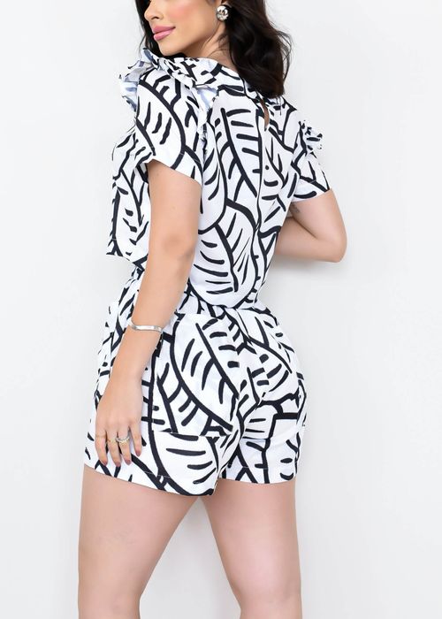 Cropped Manga Babado Foliage