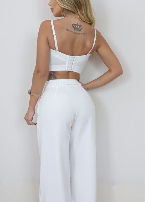 Cropped Corset Bordado Garden