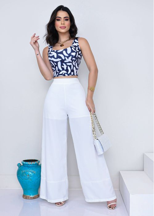Calça Alfaiataria Pantalona Pleated