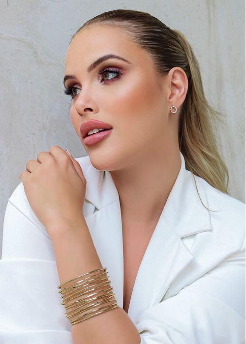 Maxi Bracelete Metallic Gold