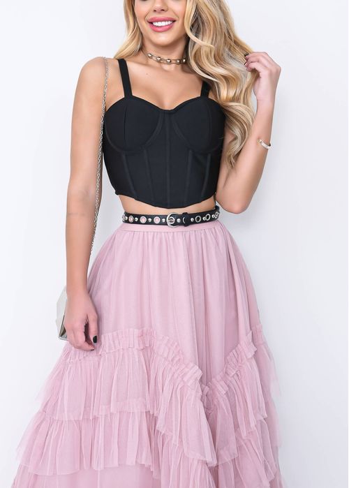 Cropped Bandagem Corset Romantic