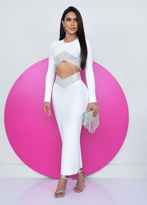 Saia Midi Down Strass