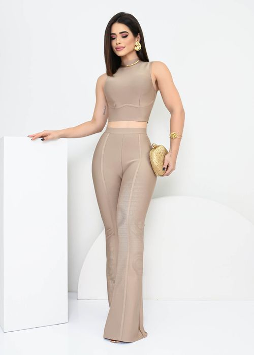 Conjunto Cropped c/ Calça Bandagem Nuts