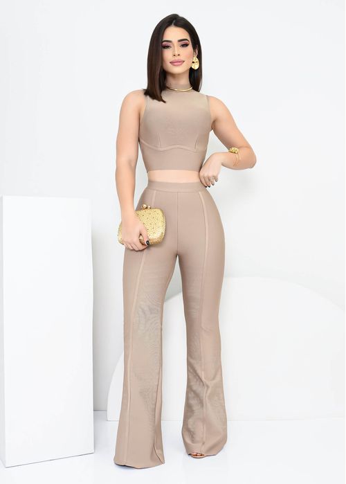 Conjunto Cropped c/ Calça Bandagem Nuts