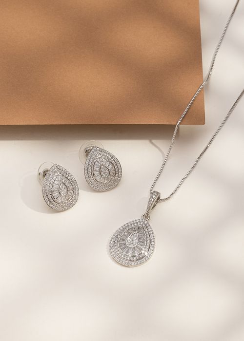 Conjunto Brinco c/ Colar Gout Crystal