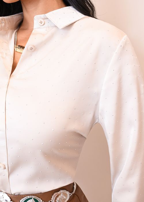 Camisa Social c/ Strass