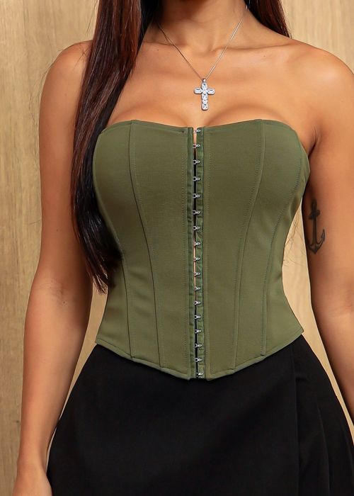 Cropped Strapless Corselet Ponto Roma