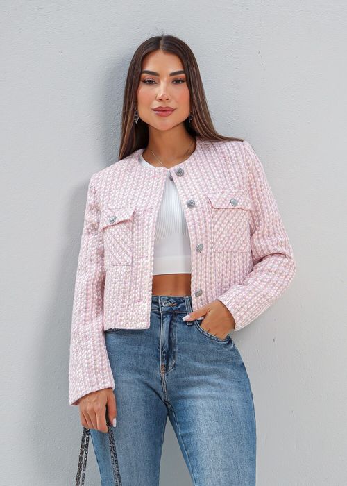 Jaqueta Tweed Sintética