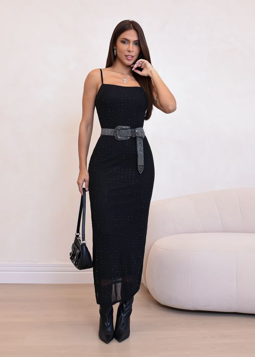 Vestido Longuete c/ Strass