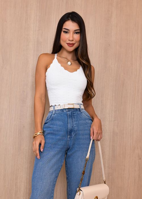 Blusa Alça Fina Strappy Flower