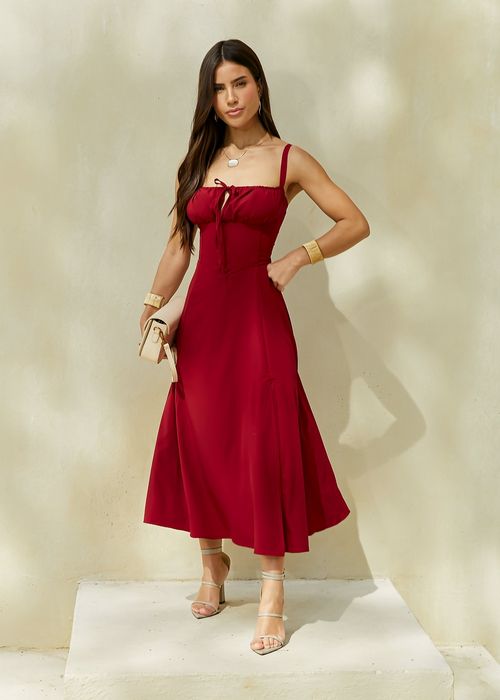 Vestido Longo Alça Fina Belle