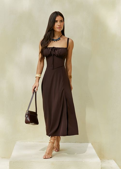 Vestido Longo Alça Fina Belle