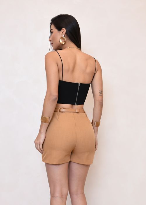 Cropped Alça Fina Ponto Roma