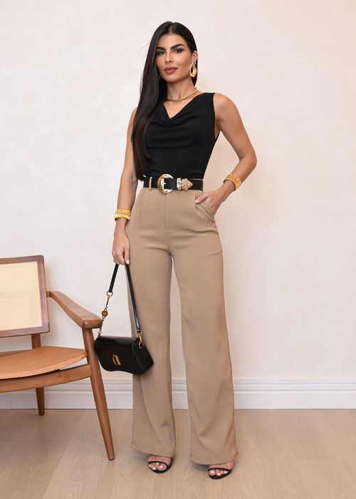 Calça Pantalona Alfaiataria Social