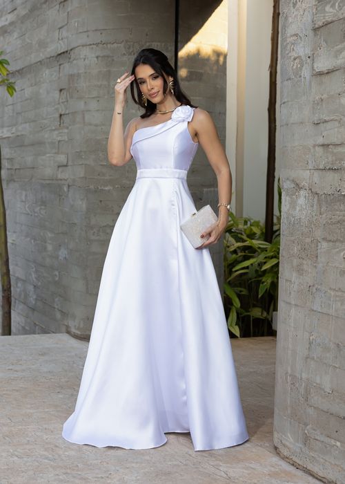 Vestido Longo Nula Manga Camélia