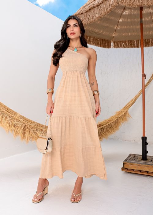 Vestido Longo Ombro Só Três Marias c/ Lastex