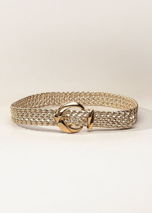 Cinto Trançado Metalizado