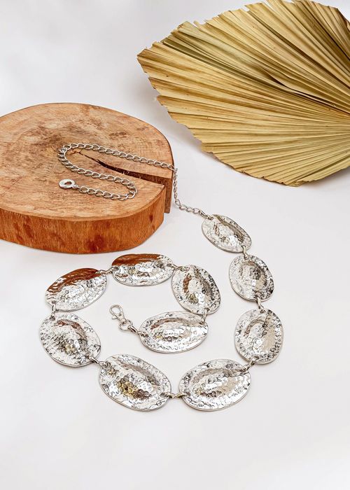 Cinto Placas Ovais Texturizado