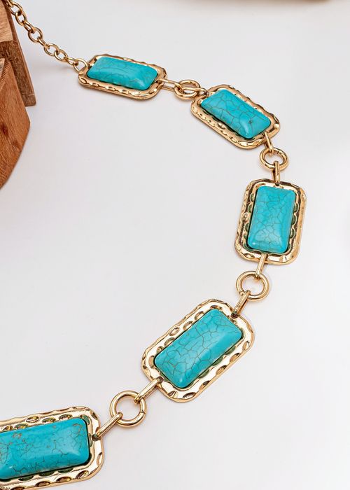 Cinto Charms Pedraria Retangular