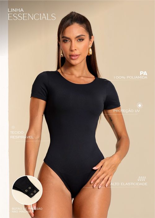 Body Basic Crew Neck Poliamida Premium Preto