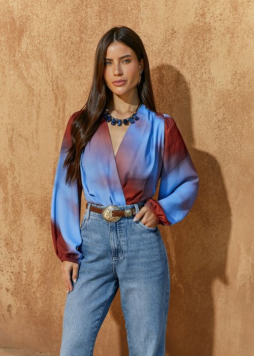 Body Transpassado c/ Manga Bufante