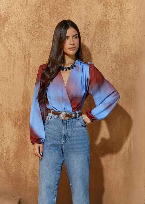 Body Transpassado c/ Manga Bufante