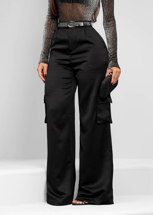 Calça Cargo Alfaiataria Preto