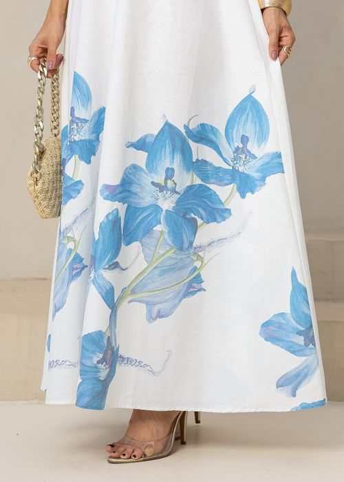Vestido Longo Floral Orchid