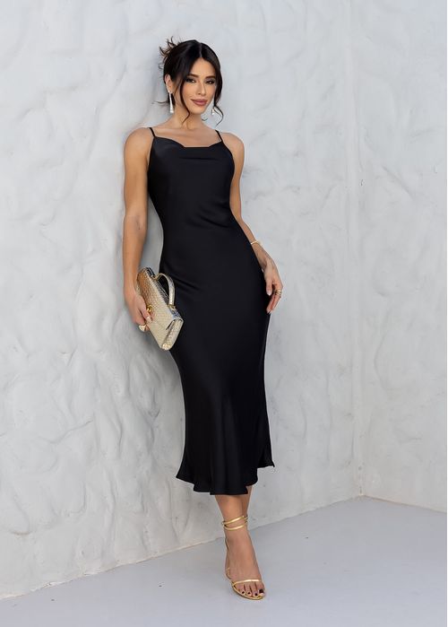Sleep Dress Acetinado Premium Preto