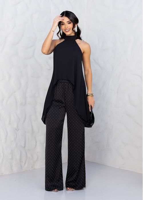 Calça Pantalona Glow Premium Preto