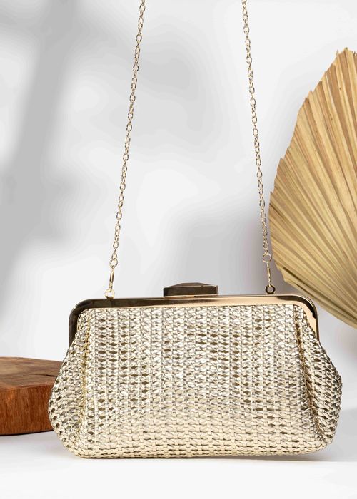Clutch Trama Dourada
