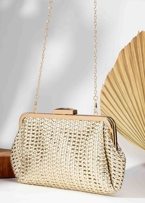 Clutch Trama Dourada