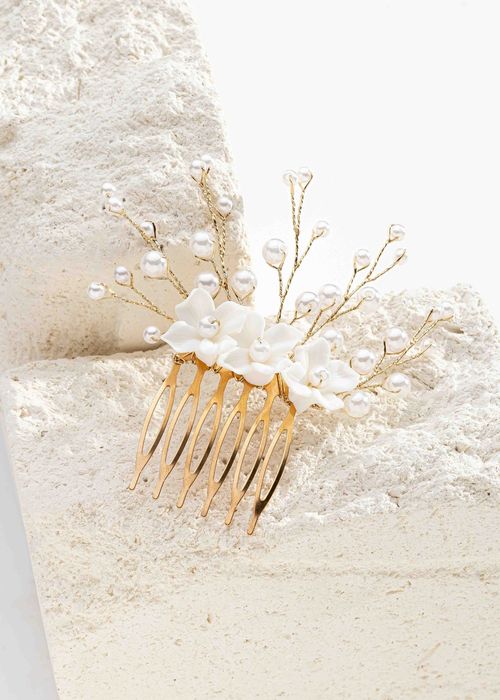 Pente de Cabelo Floral Primavera