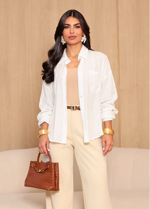 Camisa Clássica Duo Pocket Branco