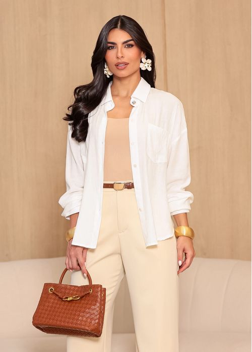 Camisa Clássica Duo Pocket Branco
