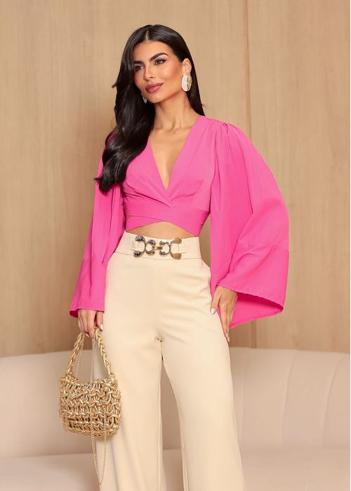 Cropped Manga Flare Pleated