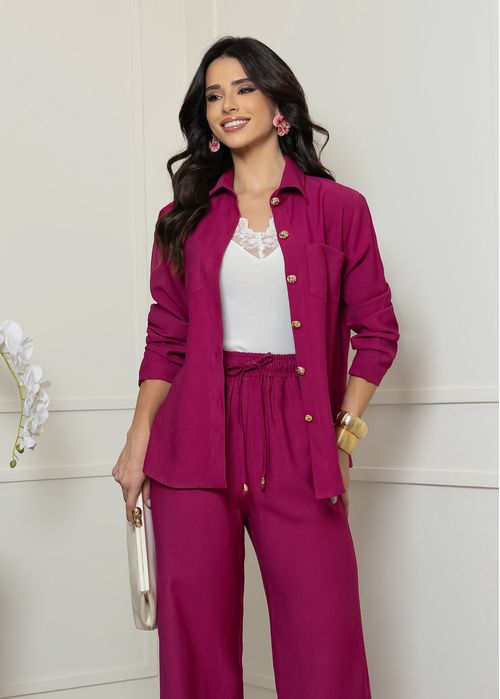 Camisa Alfaiataria c/ Bolsos Frontais