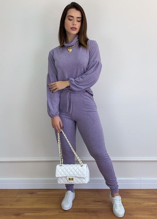 Conjunto Blusa Gola Rolê/ Calça Jogger